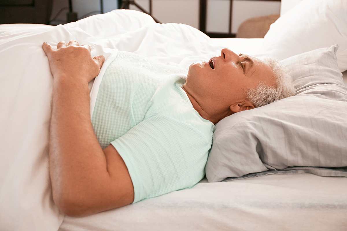 Man Laud talking while sleeping